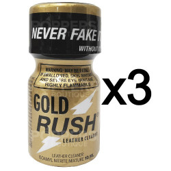 Lot de 3 Poppers Gold Rush 10 ml (Nitrite D'Amyl)