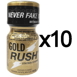 Lot de 10 Poppers Gold Rush 10 ml (Nitrite D'Amyl)