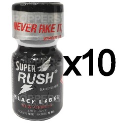 Lot de 10 Poppers Super Rush Black label 9 ml
