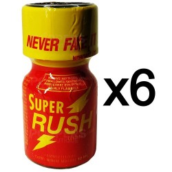Lot de 6 Poppers Super Rush 9 ml