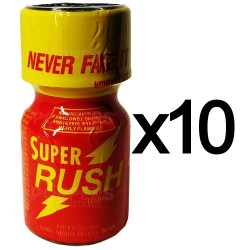 Lot de 10 Poppers Super Rush 9 ml