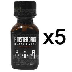 Poppers Amsterdam Black Label 24 ml par 5