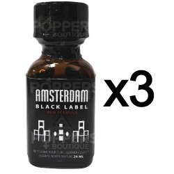 Poppers Amsterdam Black Label 24 ml par 3
