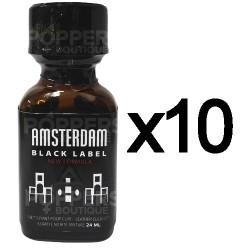 Poppers Amsterdam Black Label 24 ml par 10