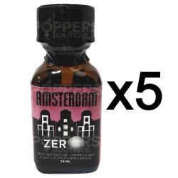 Poppers Amsterdam Zéro 24 ml par lot de 5