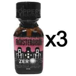 Poppers Amsterdam Zéro 24 ml par lot de 3