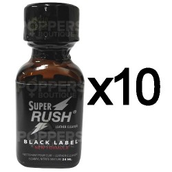 Poppers Super Rush Black label 24 ml par lot de 10