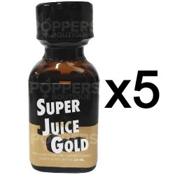 Poppers super juice gold 24ml par lot de 5