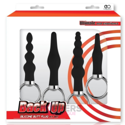Plug Anal Silicone Back Up Noir - Idéal Débutant