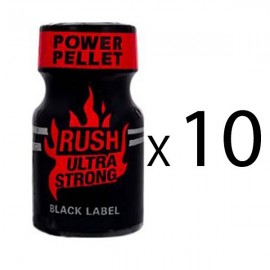 Poppers Rush Ultra Strong black label 9 ML par 10