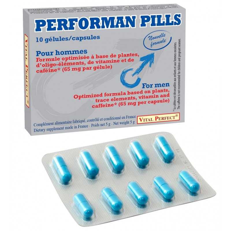 Performan pills en 10 gélules, complément alimentaire, aphrodisiaque