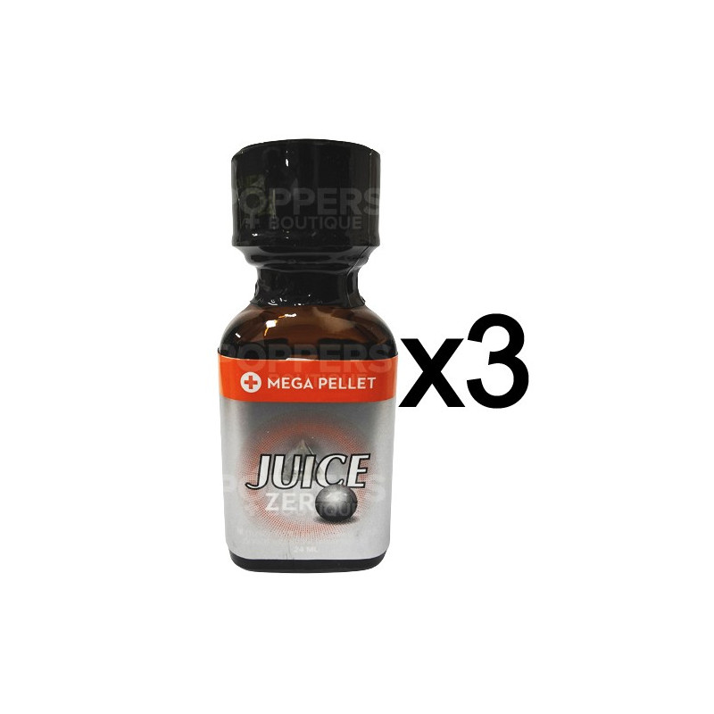 Poppers Juice Zero 24 ml par 3 Poppers Juice Zero 24 ml par 3