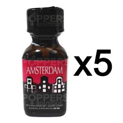 Lot de 5 Poppers Amsterdam 24 ml