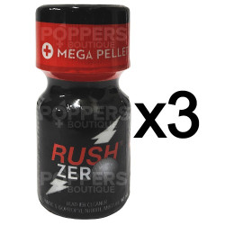 Lot de 3 Poppers Rush Zero 9 ml...