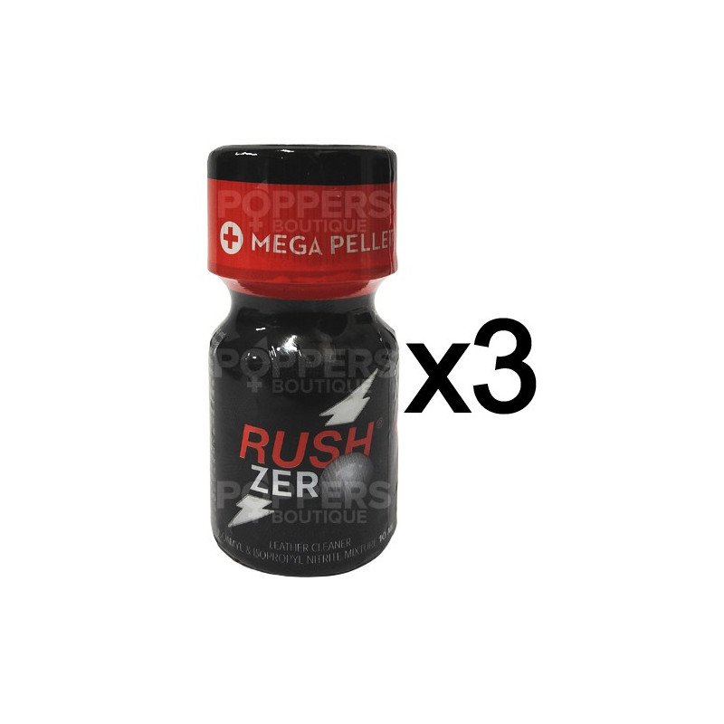 Lot de 3 Poppers Rush Zero 9 ml Propyl et Pentyl