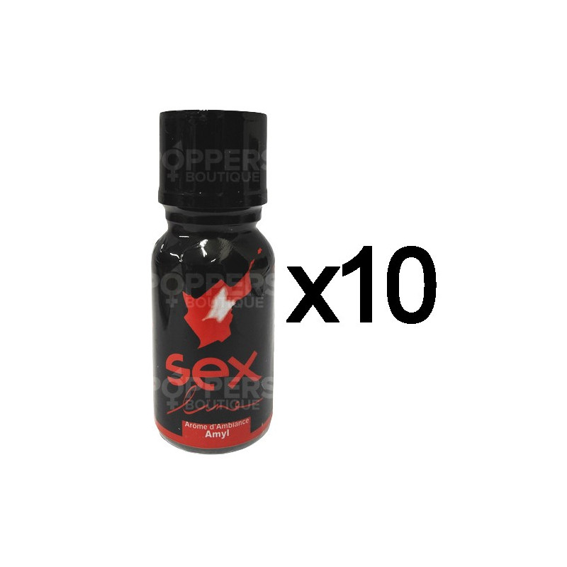Lot de 10 Poppers Sex Line Amyle Rouge 15 ml Lot de 10 Poppers Sex Line Amyle Rouge 15 ml