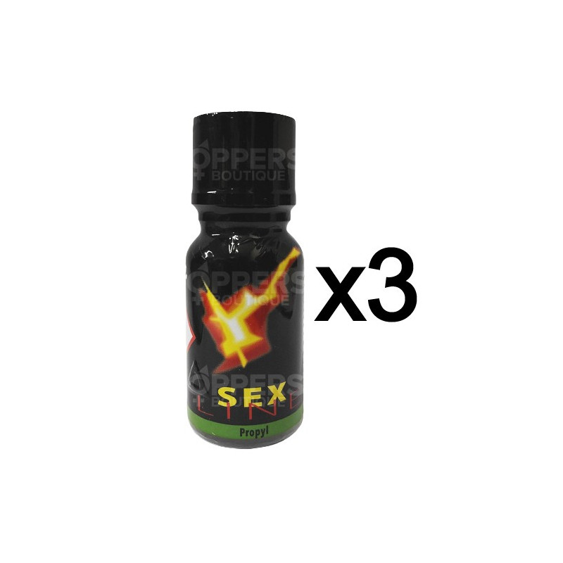 Lot de 3 Poppers Sex Line 15 ml Lot de 3 Poppers Sex Line 15 ml