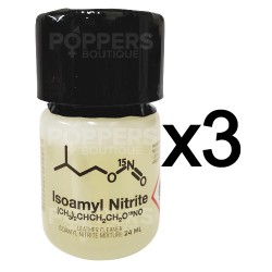 Lot de 3 Poppers Isoamyl Nitrite 24 ml