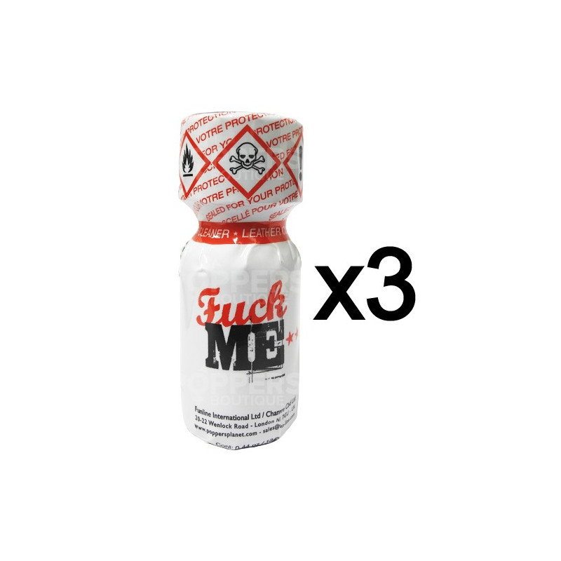 Lot de 3 Poppers Fuck me 13 ml Lot de 3 Poppers Fuck me 13 ml