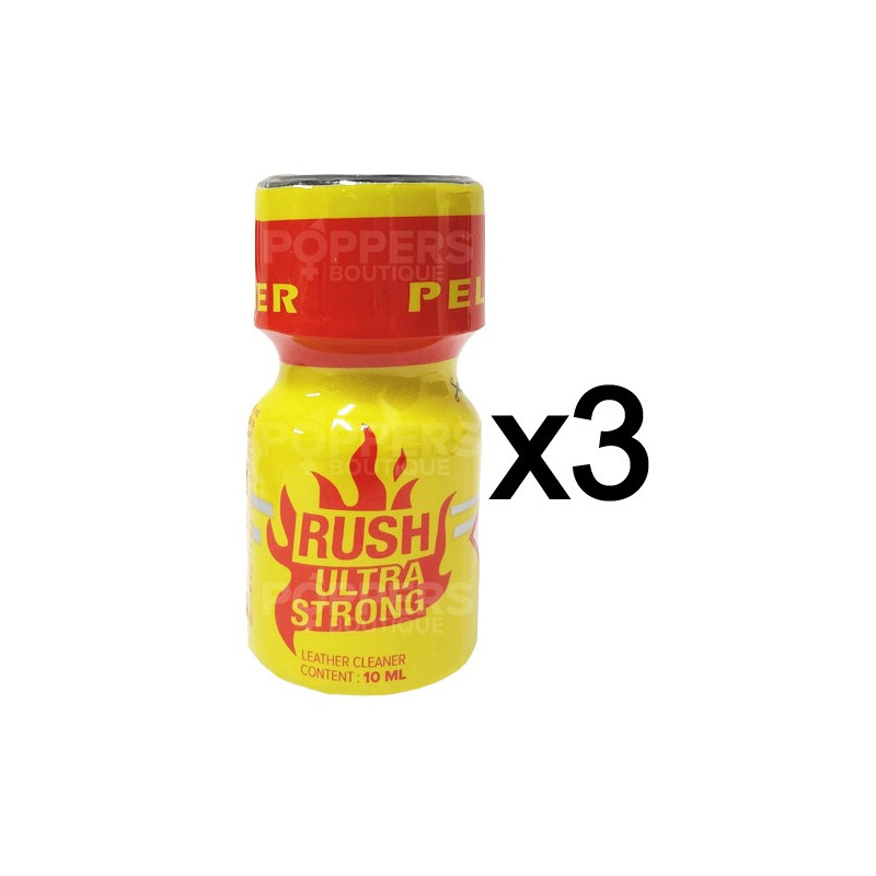 Lot de 3 Poppers Rush Ultra Strong 9 ml