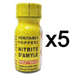 Lot de 5 Poppers Véritable 13 ml...