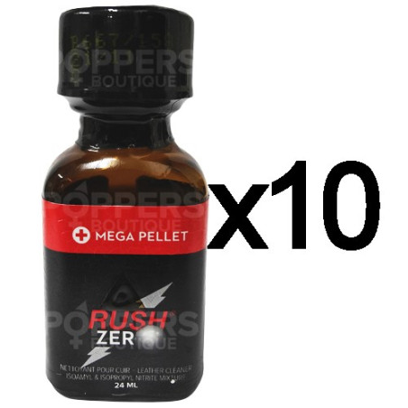 Lot de 10 Poppers Rush Juice Zero 24 ml