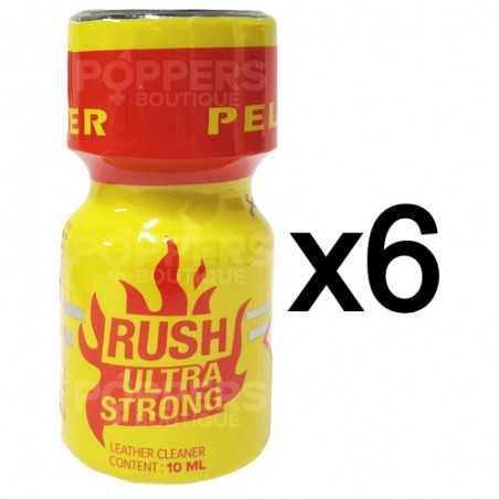 Lot de 6 Poppers Rush Ultra Strong 9 ml