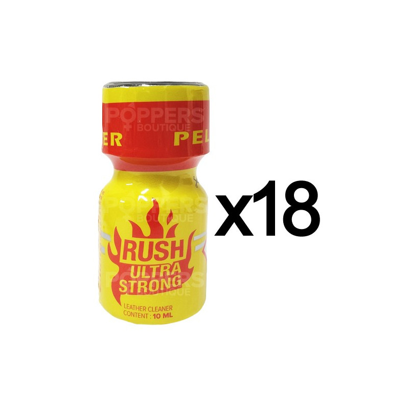 Lot de 18 Poppers Rush Ultra Strong 9 ml