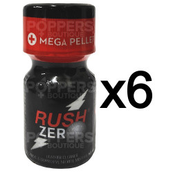 Lot de 6 Poppers Rush Zero 9 ml Propyl et Pentyl