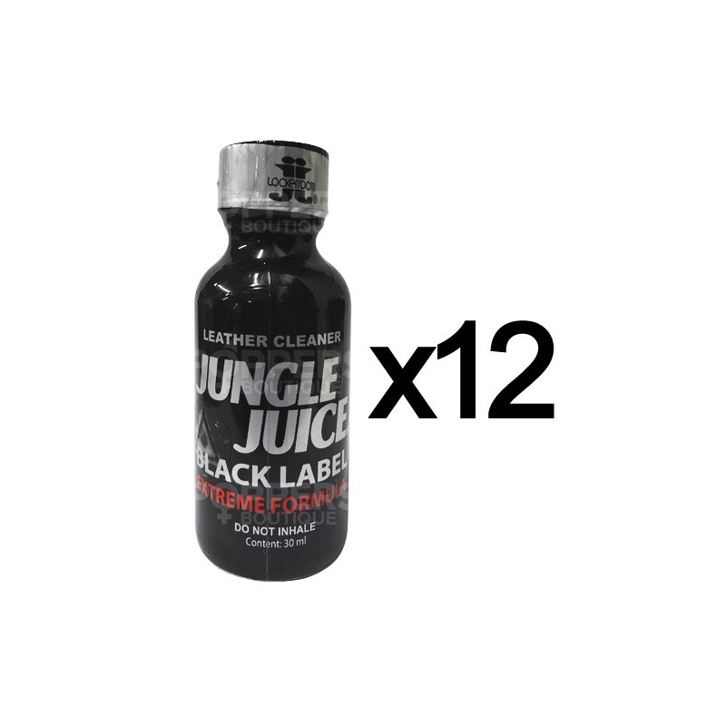 Lot de 12 Poppers Jungle Juice Black Label 30 ml