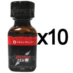 Lot de 10 Poppers Rush Zero 24 ml